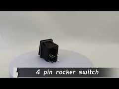 DC 12V 20A bouton de poussée LED panneau métallique en aluminium argent 4PIN ON OFF Rocker Commutateur pour voiture bateau RV