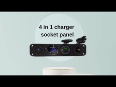 Panneau de prise de charge 4 en 1 double usb 12V