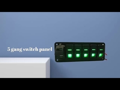 Panneau de commutation DC 12V 7 Gang Rocker avec LED à double chargeur USB de 4,8 ampères