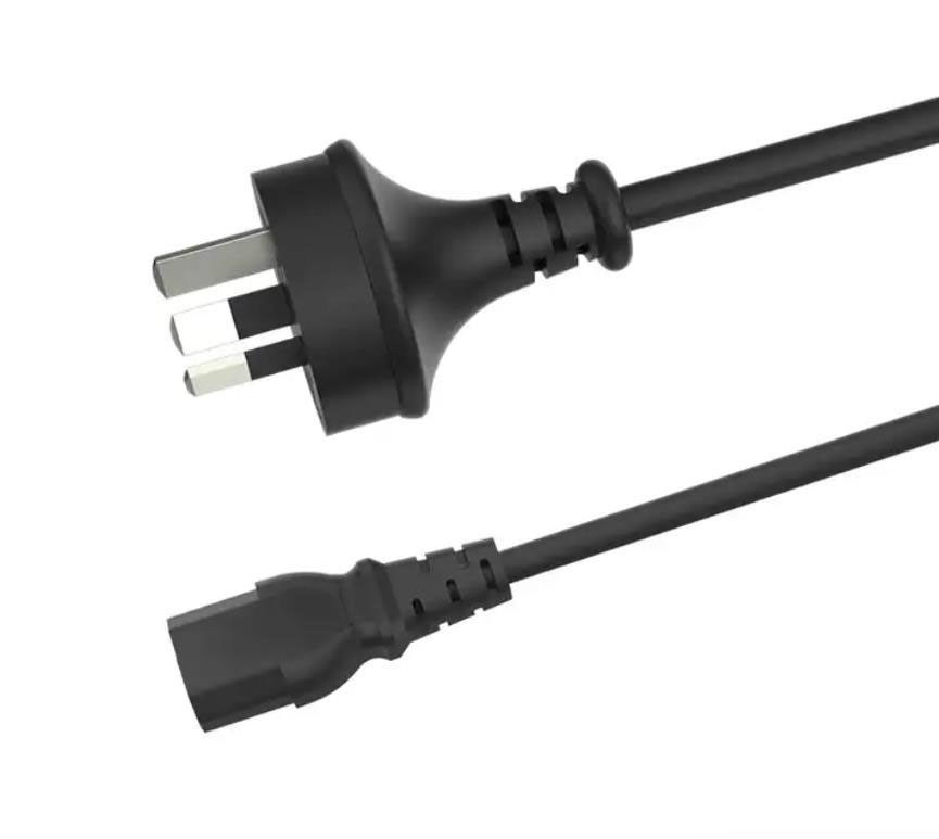 OEM Australiens câbles d'alimentation en courant alternatif PVC isolé câble d'extension SAA de 0,75 mm