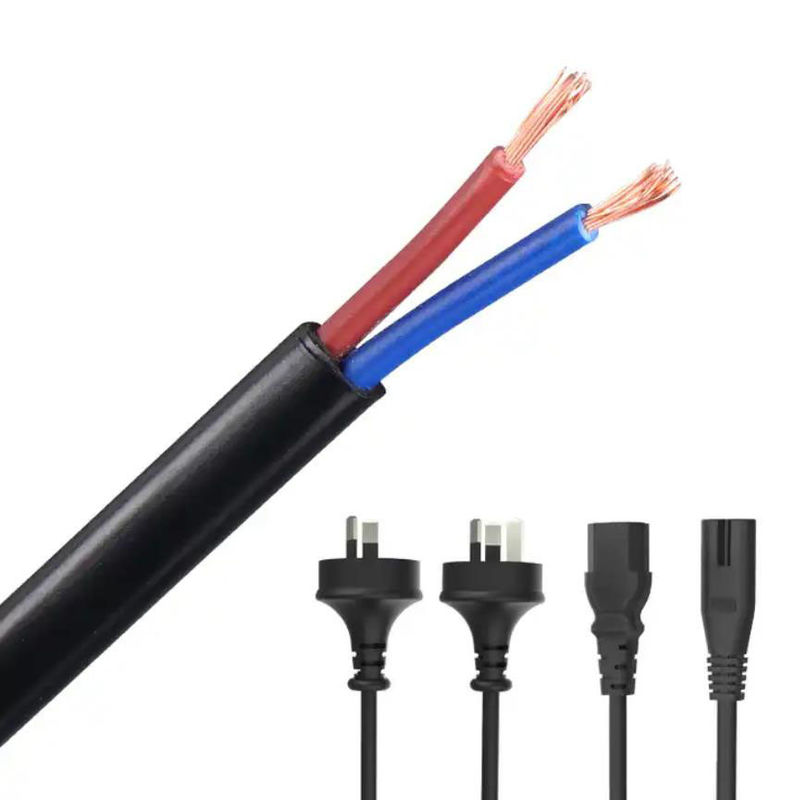 OEM Australiens câbles d'alimentation en courant alternatif PVC isolé câble d'extension SAA de 0,75 mm