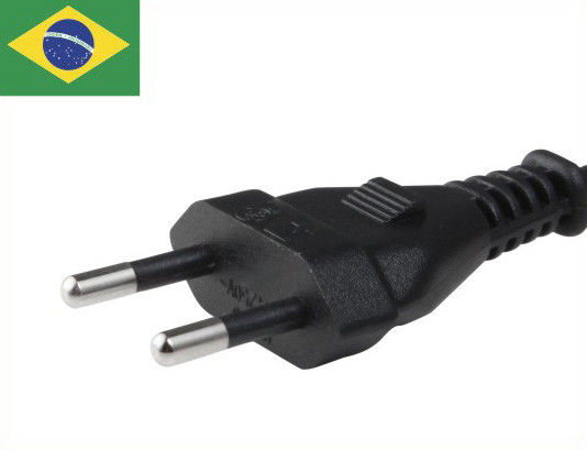 Câble d'alimentation adapté aux besoins du client du Brésil câble de cordon d'alimentation CA de 1,5 m/1,8 m/2 m