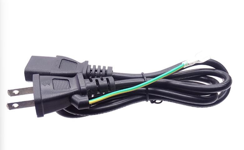 Cordons d'alimentation internationaux de 6 pieds, cordons d'alimentation japonais à 2 broches 125V