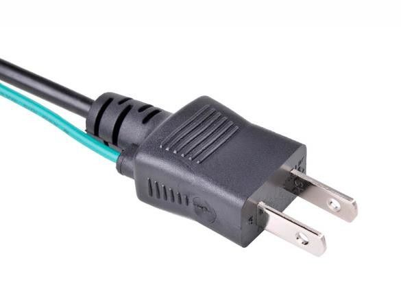 Cordons d'alimentation internationaux de 6 pieds, cordons d'alimentation japonais à 2 broches 125V