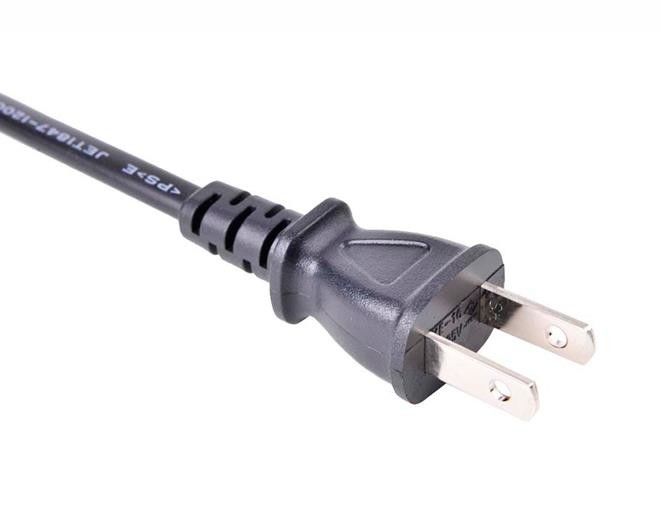 Cordons d'alimentation internationaux de 6 pieds, cordons d'alimentation japonais à 2 broches 125V