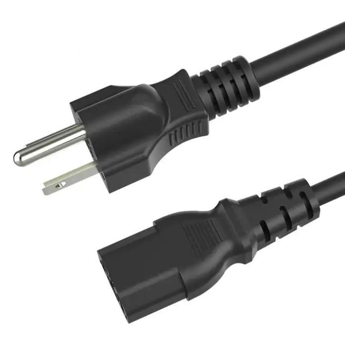 le courant alternatif de 300V Japon attache trois l'A.W.G. du cable électrique d'extension de noyaux de la prise 3 18