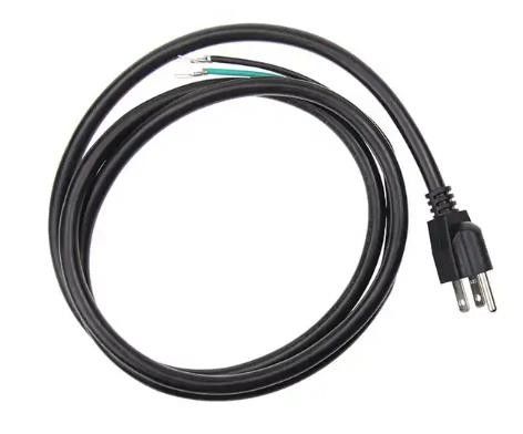 Les cordons de secteur du CEI USA imperméabilisent 250V 3 Pin Computer Ac Power Cable