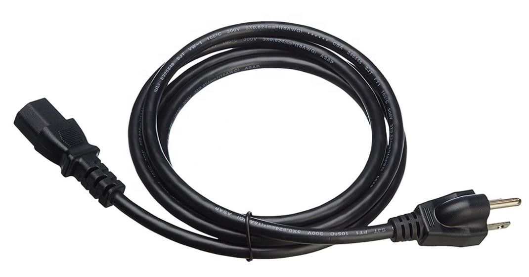 Les cordons de secteur du CEI USA imperméabilisent 250V 3 Pin Computer Ac Power Cable
