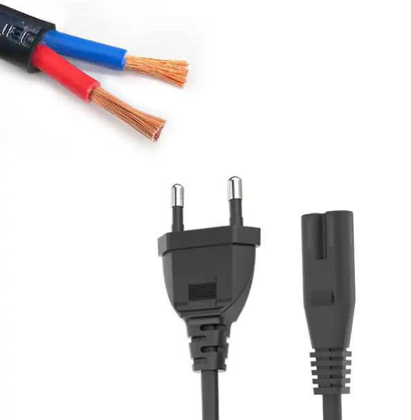 Pin électrique léger flexible de la rallonge électrique 2 de cordes de secteur à C.A. d'UE