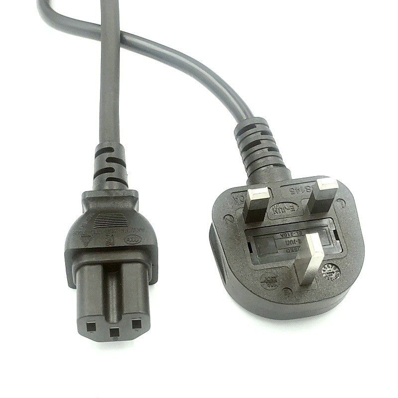 Cordons d'alimentation secteur IEC UK 1,5 M Câble d'alimentation secteur à 3 broches 5 pieds