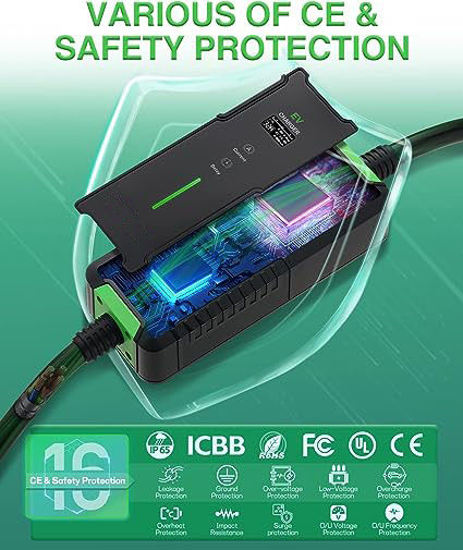 3.5KW 7KW chargeur de véhicule électrique portable de niveau 1 chargeur de véhicule électrique 32 ampères