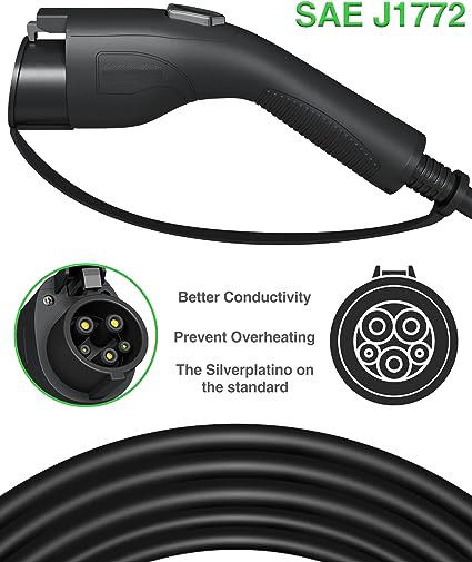 3.5KW 7KW chargeur de véhicule électrique portable de niveau 1 chargeur de véhicule électrique 32 ampères