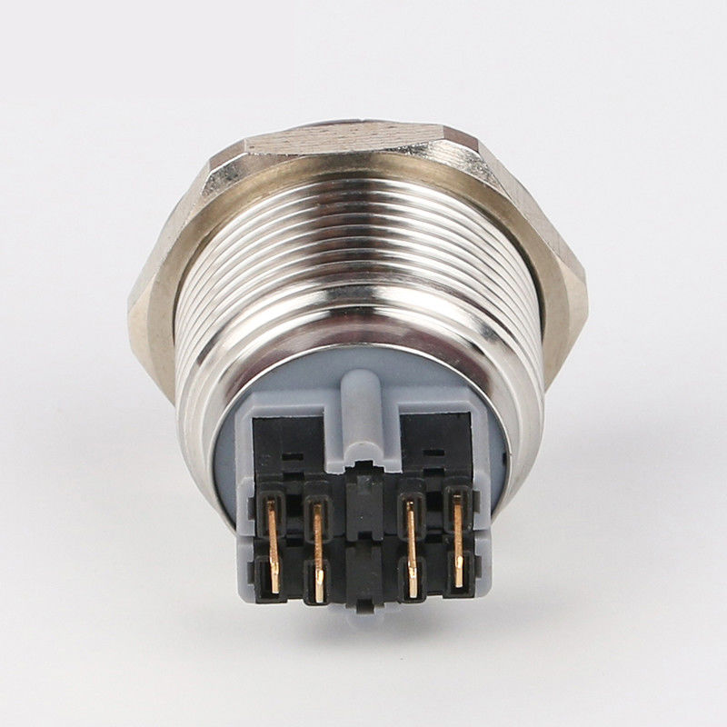 commutateurs lumineux de bouton poussoir en métal de 28mm autour du type anneau 500V LED