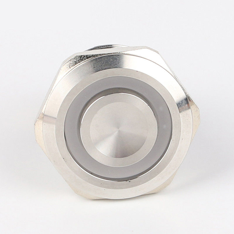 commutateurs lumineux de bouton poussoir en métal de 28mm autour du type anneau 500V LED