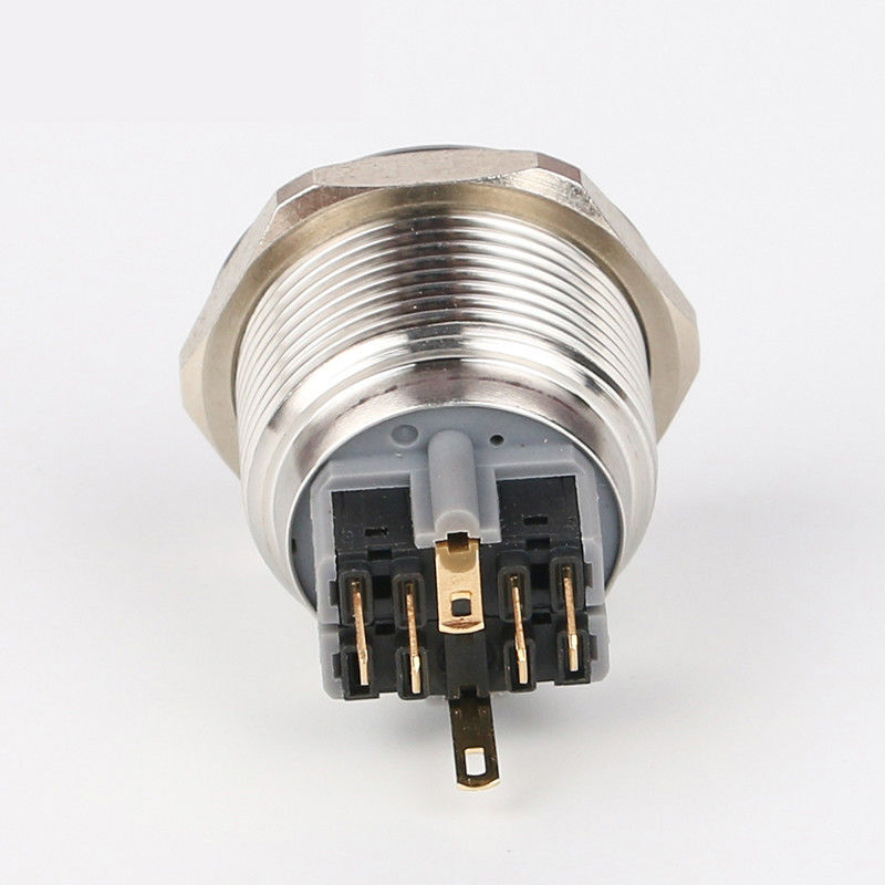 commutateurs lumineux de bouton poussoir en métal de 28mm autour du type anneau 500V LED