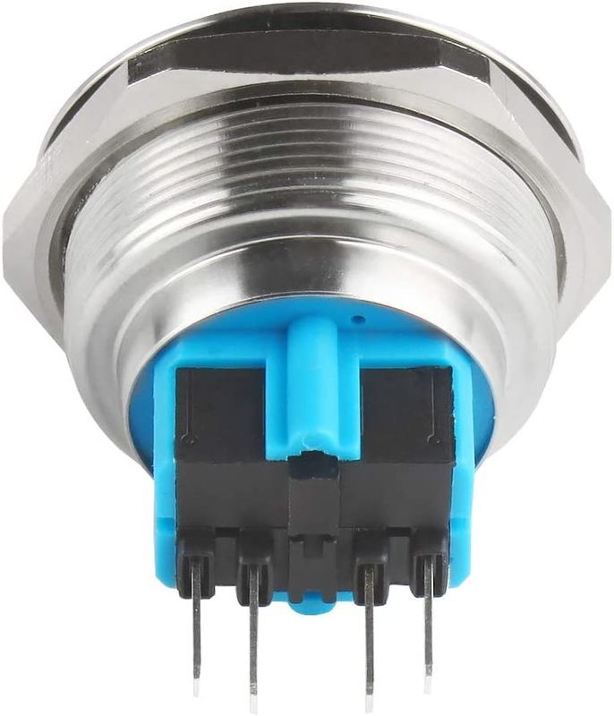 Mettez sous tension le type d'anneau lumineux LED des commutateurs 30mm de bouton poussoir en métal
