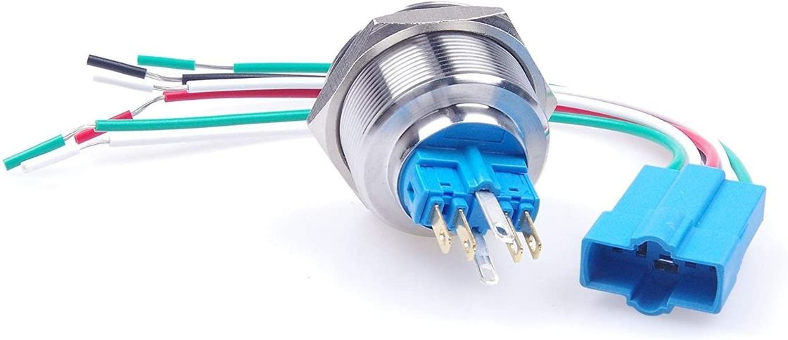 Mettez sous tension le type d'anneau lumineux LED des commutateurs 30mm de bouton poussoir en métal