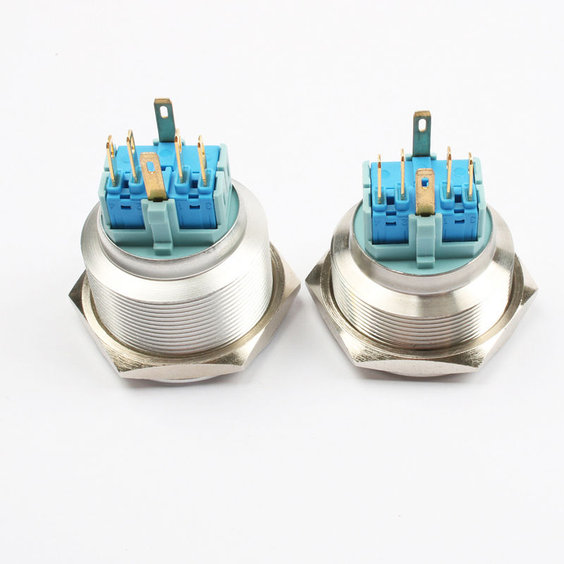 Mettez sous tension le type d'anneau lumineux LED des commutateurs 30mm de bouton poussoir en métal