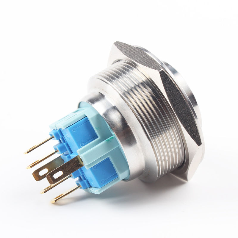 Mettez sous tension le type d'anneau lumineux LED des commutateurs 30mm de bouton poussoir en métal