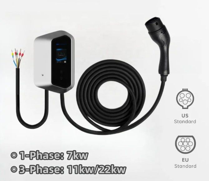 Type 2 AC 16A 32A Station de recharge rapide pour voiture électrique 250-480v