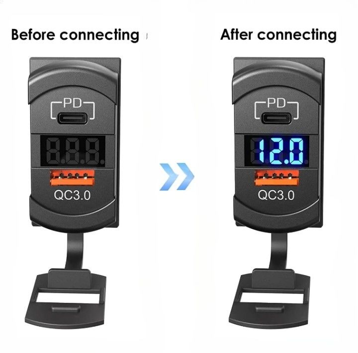 12v 24v chargeur usb commutateur rocker prise de recharge rapide prise étanche rapide double Pd Qc3.0 pour voitures bateau