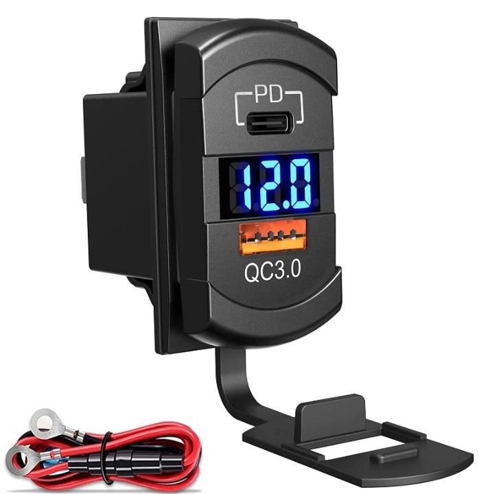 12v 24v chargeur usb commutateur rocker prise de recharge rapide prise étanche rapide double Pd Qc3.0 pour voitures bateau