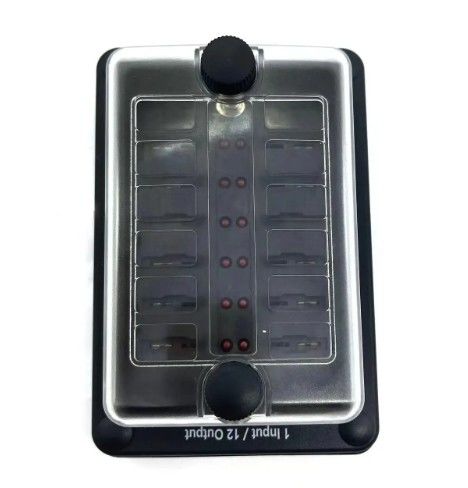 Auto ATO ATC boîte de fusible étanche 12 circuit porte fusible étiquette 12 en 12 hors pour les bus