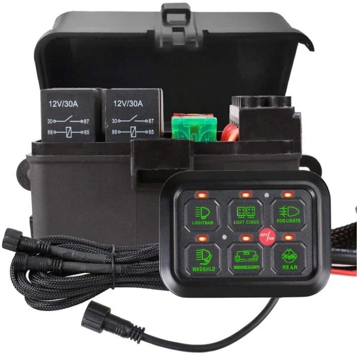 6 Gang 12V Led Switch Panel RGB Kit Contrôleur de barre lumineuse universelle automatique avec APP