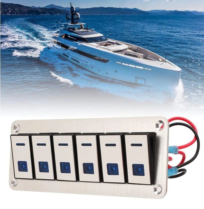 Panneau de commutation à bascule, panneau de commutation à rocker imperméable à l'eau UTV universel bateau petit commutateur à rocker rond