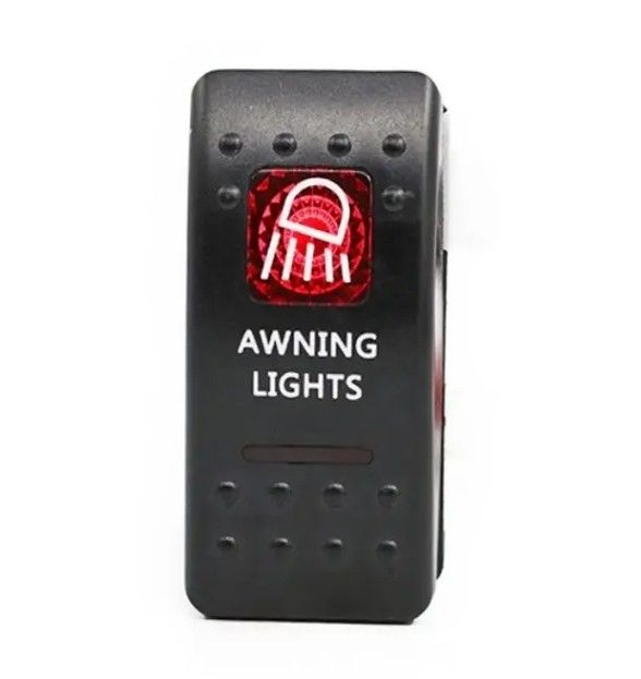 12V 24V éclairé bleu LED Symbole de lumière étanche Laser On / Off Boat Rocker Commutateur pour voiture bateau Marine RV