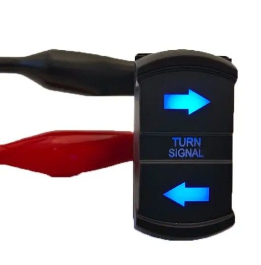 Icon de bricolage personnalisé de nouveau style DC 12V 7Pin ON-OFF LED Blue Light Turn Signal Rocker Commutateur pour voiture 4X4 camions de bateau