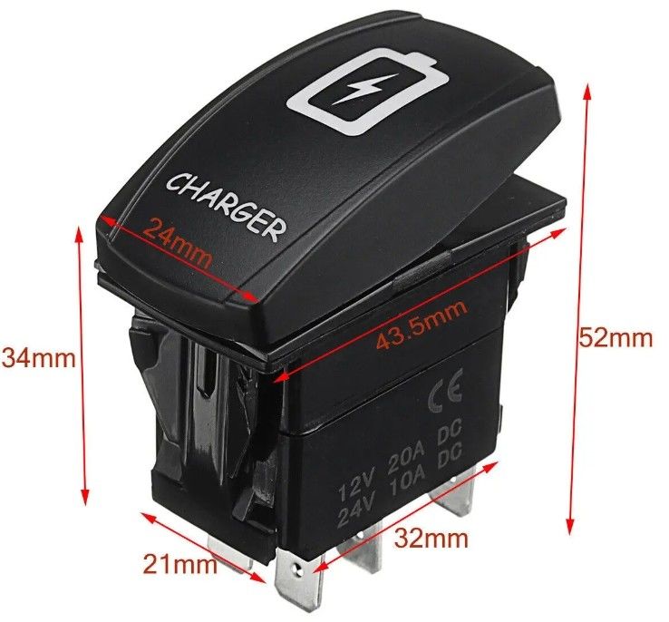 12V 24V Oem Symbole personnalisé Marine Led étanche 24 Volt Marine 4 Pin 5Pin Onoffon Rocker Switch