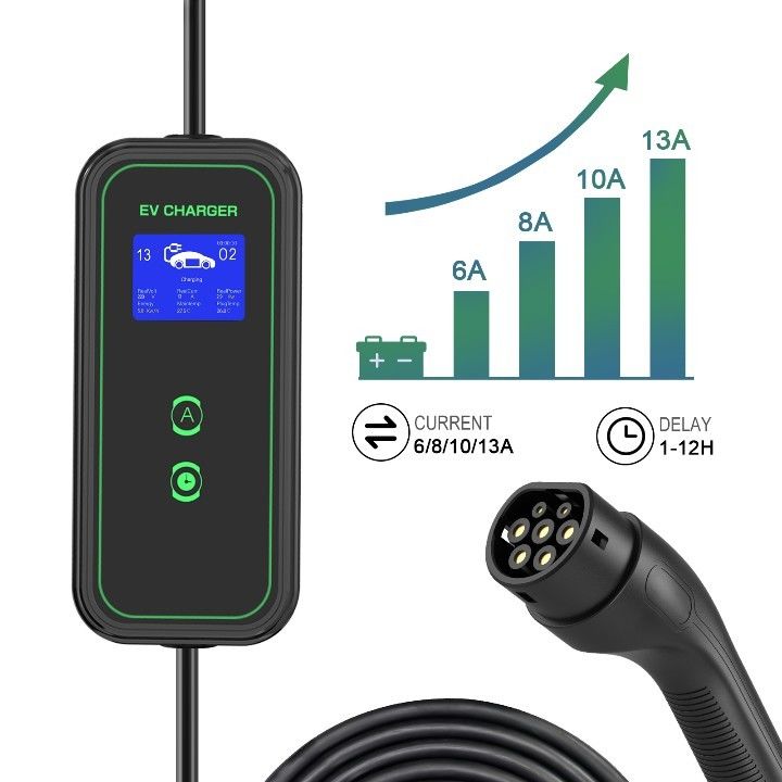 3.5KW 7KW 11KW prise standard européenne de type 2 câble de recharge AC portable pour la maison chargeur portable de véhicule électrique 7KW Tpe Jacket