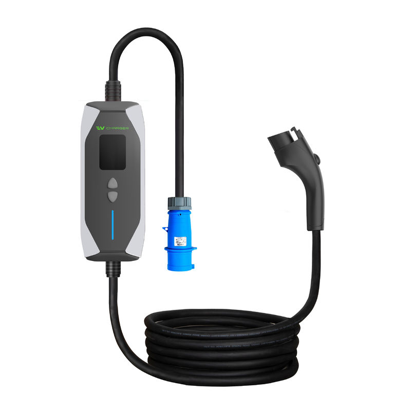 Chargeur portatif du secours EV 7KW type 0,96 pouces chargeur de la nouvelle énergie EV de 2