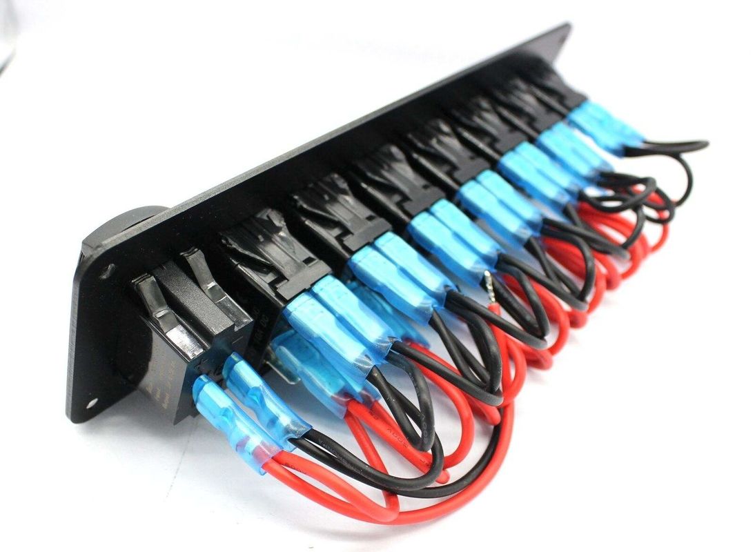 Panneau de commutation DC 12V 7 Gang Rocker avec LED à double chargeur USB de 4,8 ampères