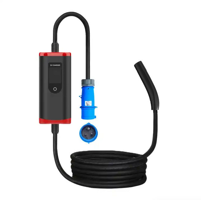 Type2 Tesla NACS 32A 7Kw Station de recharge Ev Chargeur portable avec écran réglable