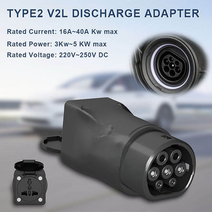 Connecteur V2l Ev Décharge Décharge V2l Véhicule pour charger Adaptateur V2L de type 2