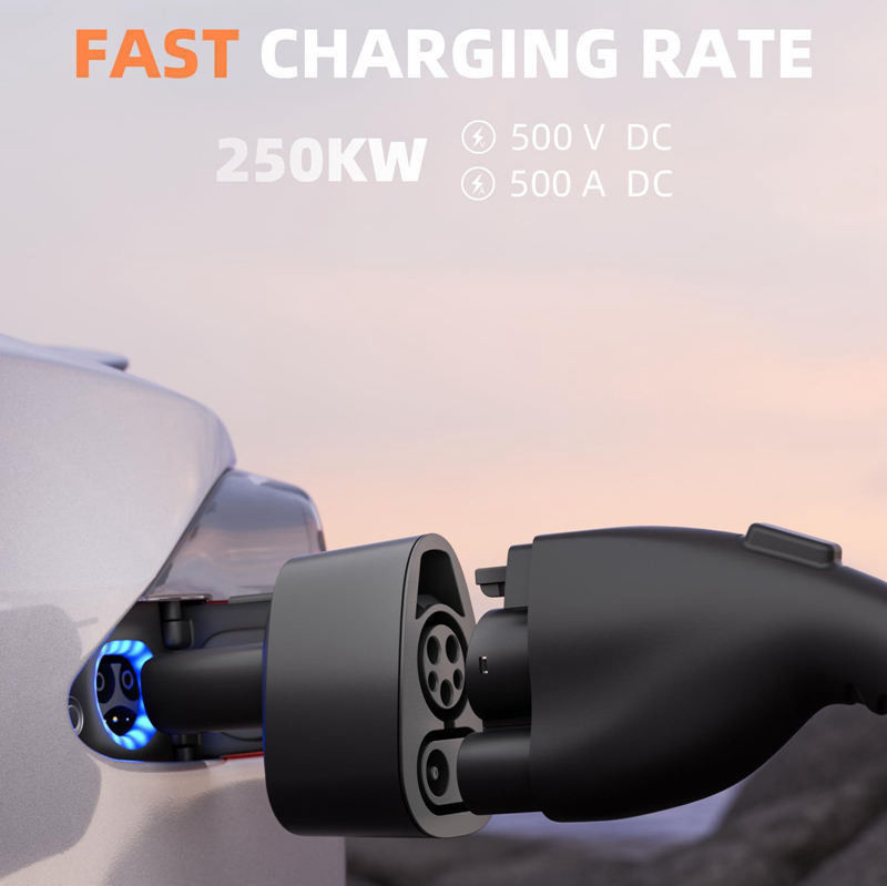 Chargement rapide en courant continu J1772 CCS1 vers l'adaptateur de charge électrique Tesla pour le modèle Tesla S/X/3/Y