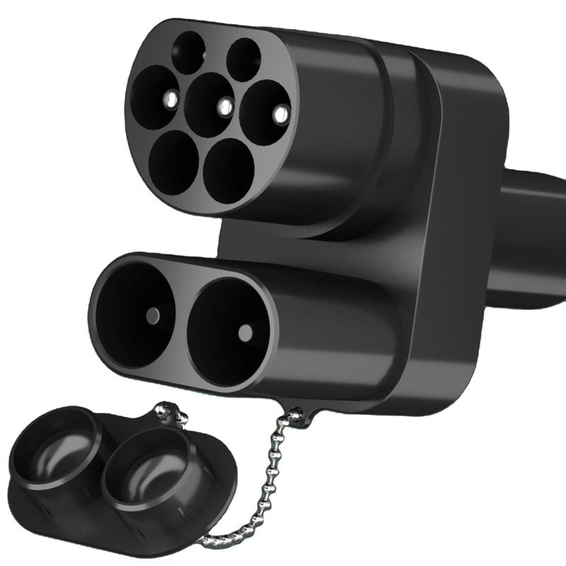 Europe CCS2 à la charge des voitures électriques Tesla Adaptateur CC CCS2 Pour TESLA AC+DC