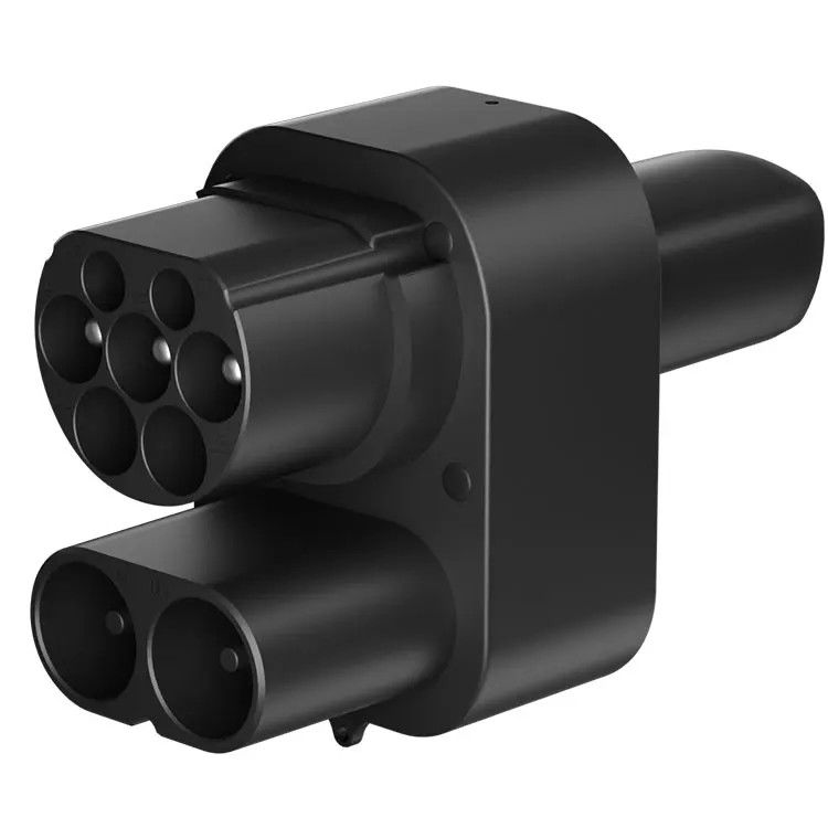 Europe CCS2 à la charge des voitures électriques Tesla Adaptateur CC CCS2 Pour TESLA AC+DC