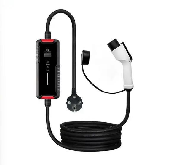 Chargeur électrique rapide de haute qualité de type 2 8-32a chargeur électrique portable avec écran réglable