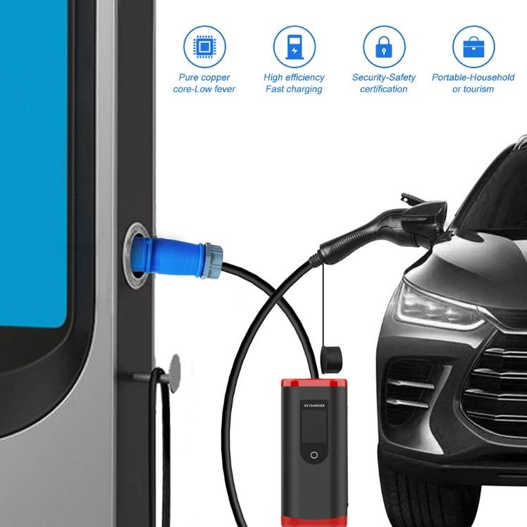 Fabrique 8a-32a Chargeur de voiture électrique rapide portable